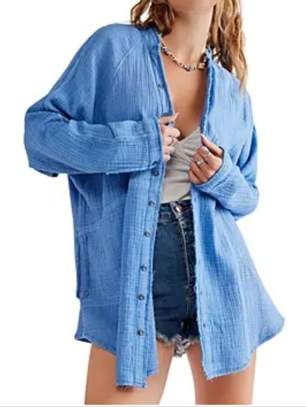 We The Free Summer Daydream Buttondown Top S